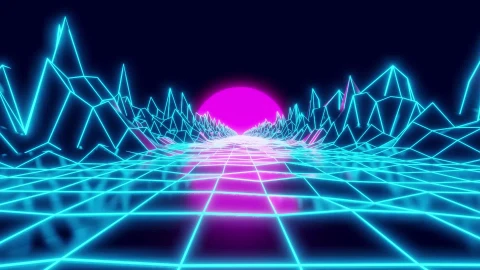 PC Retro Wave Grid Live Wallpaper Free - Free Live Wallpaper