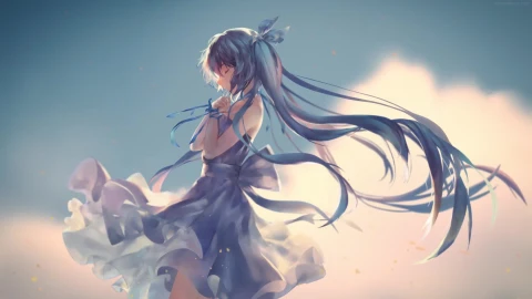 PC Pretty Miku Making a Wish Live Wallpaper Free - Free Live Wallpaper