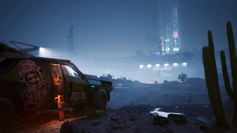 PC Cyberpunk 2077 Night City Outskirts Live Wallpaper Free - Free Live Wallpaper