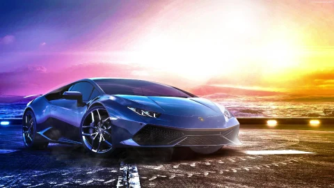 PC Lamborghini Beach Waves Live Wallpaper Free - Free Live Wallpaper