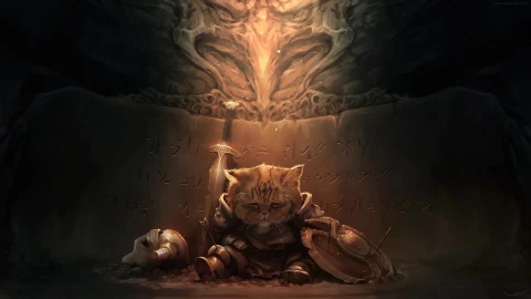 PC Cute Sad Khajiit Live Wallpaper Free - Free Live Wallpaper