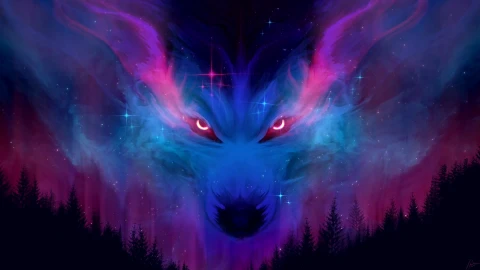 PC Cosmic Wolf Live Wallpaper Free - Free Live Wallpaper