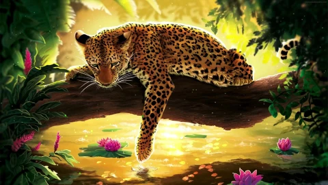 PC Leopard Fishing Live Wallpaper Free - Free Live Wallpaper