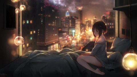 PC Sleepy Rainy Night Live Wallpaper Free - Free Live Wallpaper