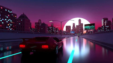 PC Retro Car Ride QHD Live Wallpaper Free - Free Live Wallpaper