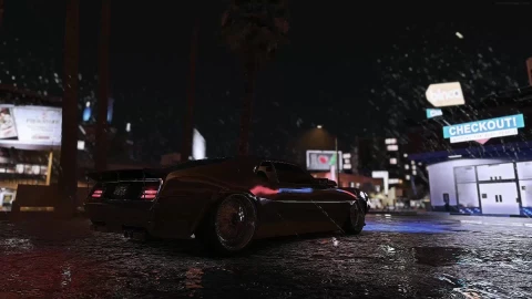 PC Rainy City Night GTA 5 Live Wallpaper Free - Free Live Wallpaper