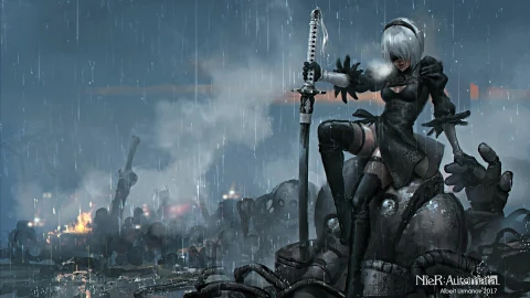PC  Rain Nier Automata Live Wallpaper Free - Free Live Wallpaper
