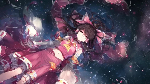 PC Reimu Hakurei Rain Live Wallpaper Free - Free Live Wallpaper