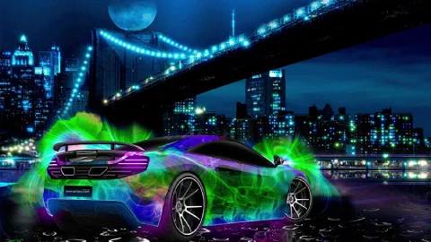 PC Rainbow Supercar Live Wallpaper Free - Free Live Wallpaper