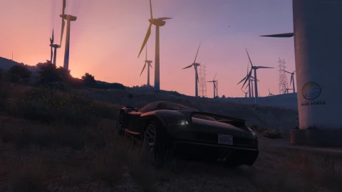 PC Sports Car Wind Turbines Live Wallpaper Free - Free Live Wallpaper
