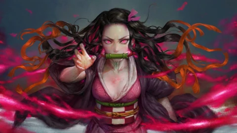 4K Nezuko Kamado Demon Kimetsu No Yaiba Live Wallpaper For PC - Free Live Wallpaper