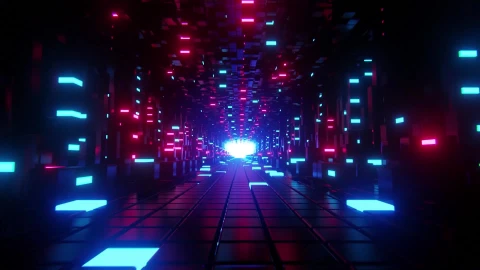 HD Video Abstract Neon Tunnel Loop Video - Free Live Wallpaper