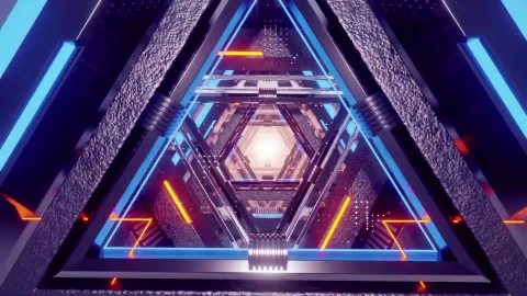 HD Video cyber prism Loop Video - Free Live Wallpaper