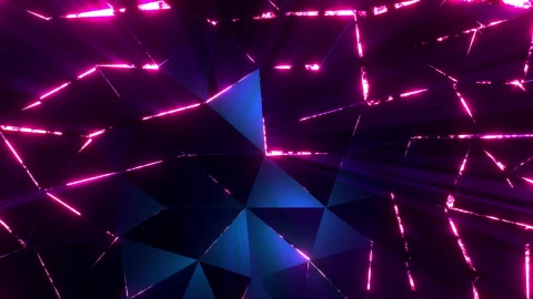 Geometric Bright Neon Triangular Live Wallpaper - Free Live Wallpaper