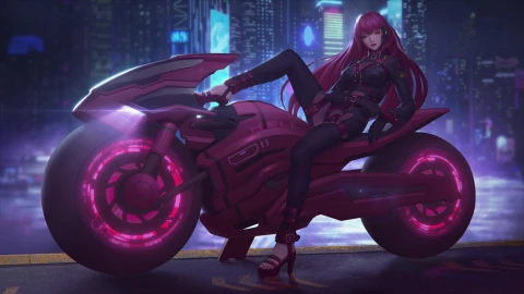 PC Anime Motor Girl Live Wallpaper - Free Live Wallpaper