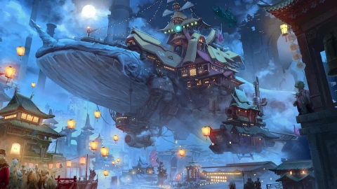 PC Anime Moon Airport Live Wallpaper - Free Live Wallpaper