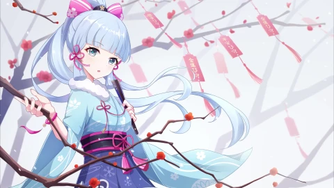 PC Anime Kamisato Ayaka Live Wallpaper - Free Live Wallpaper