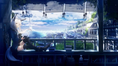 PC HD Fox Girl Reading Live Anime Wallpaper - Free Live Wallpaper