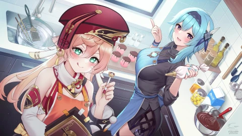 PC HD Eula & Yanfei Live Anime Wallpaper - Free Live Wallpaper