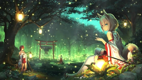 PC HD Kitsune no Miko Live Anime Wallpaper - Free Live Wallpaper
