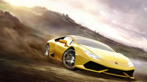PC Desktop Yellow Lamborghin Drift Live Wallpaper - Free Live Wallpaper