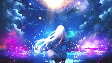 PC Desktop Starry Girl Live Wallpaper - Free Live Wallpaper