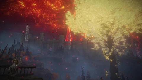 PC Desktop Game Elden Ring Burning Erdtree 3  Live Wallpaper - Free Live Wallpaper