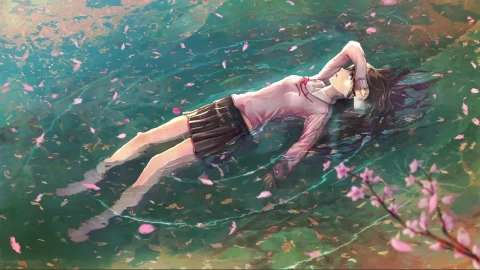 PC Desktop Anime Girl In Water  Live Wallpaper - Free Live Wallpaper