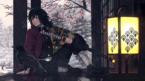 PC Desktop Giyu Tomioka Demon Slayer Kimetsu No Yaiba Live Wallpaper - Free Live Wallpaper