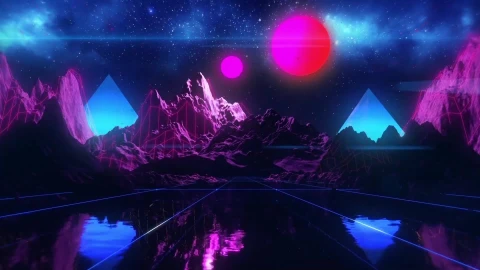 PC Desktop Broken Retro Vaporwave 3 Live Wallpaper - Free Live Wallpaper