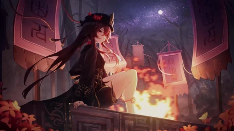 PC Desktop Hu Tao Genshin Impact 1080p Desktop Live Wallpaper - Free Live Wallpaper