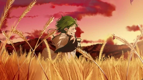 PC Desktop Sunset In The Field Anime Desktop Live Wallpaper - Free Live Wallpaper