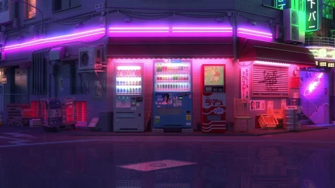 PC Desktop Live DesktoPC Desktopomlofi Vending Machines Desktop Live Wallpaper - Free Live Wallpaper