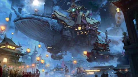PC Desktop Live DesktoPC Desktopomliyue Whale Airship Desktop Live Wallpaper - Free Live Wallpaper