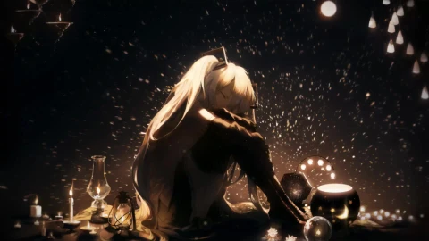 PC Desktop Hatsune Miku Sleeping Sitting Down 1080p Live Wallpaper - Free Live Wallpaper