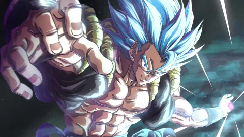 PC Desktop Dragon Ball Gogeta 2022 Cybust Blue PC Desktop 1080p Live Wallpaper - Free Live Wallpaper