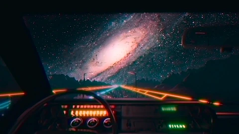 PC Desktop Night Drive Galaxy 1080p  Live Wallpaper - Free Live Wallpaper