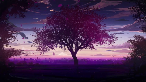 PC Desktop Crimson Tree 4 Live Wallpaper - Free Live Wallpaper