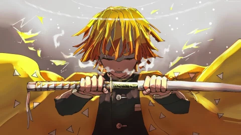 PC Zenitsu Agatsuma Sword Desktop Live Wallpaper - Free Live Wallpaper