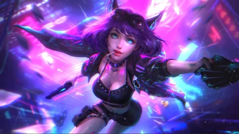 Cyber Girl Holding Hand Live Wallpaper For PC - Free Live Wallpaper