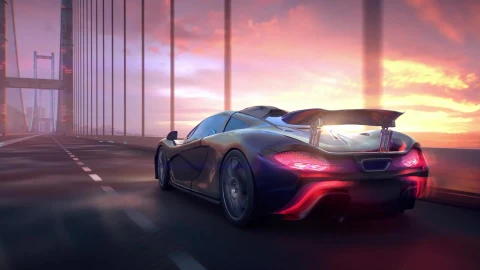 Into The Sunset Car Live Wallpaper - Free Live Wallpaper