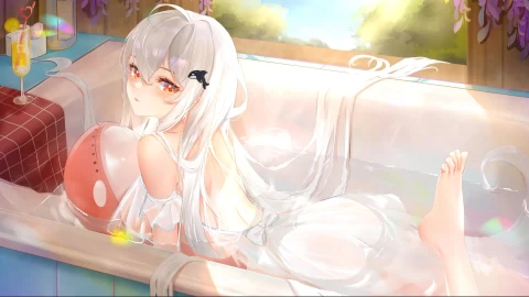 Arknights Skadi Bath Time Summer  Live Wallpaper for PC - Free Live Wallpaper