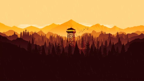 Firewatch The Tower Orange Live Wallpaper - Free Live Wallpaper
