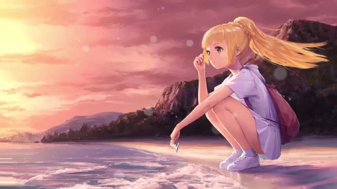 Lillie On The Beach Pokemon HD Live Wallpaper For PC - Free Live Wallpaper