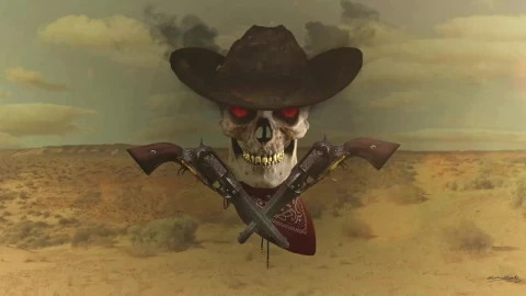 Outlaw Justice Skull Gun HD Live Wallpaper For PC - Free Live Wallpaper