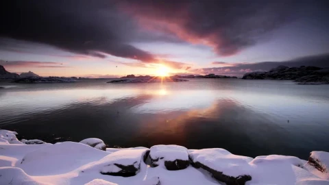 Icy Sunrise HD Live Wallpaper For PC - Free Live Wallpaper