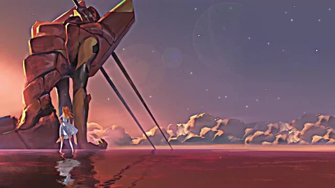 Asuka Langley Sohryu With Her Mech HD Live Wallpaper For PC - Free Live Wallpaper
