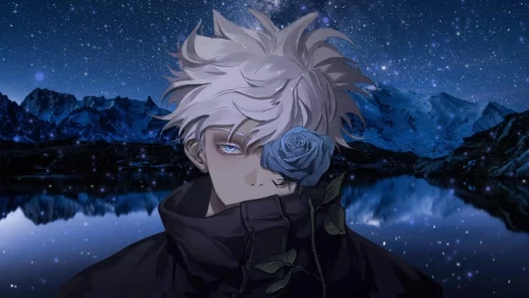Satoru Gojo Rose Blue Jujutsu Kaisen HD Live Wallpaper For PC - Free Live Wallpaper