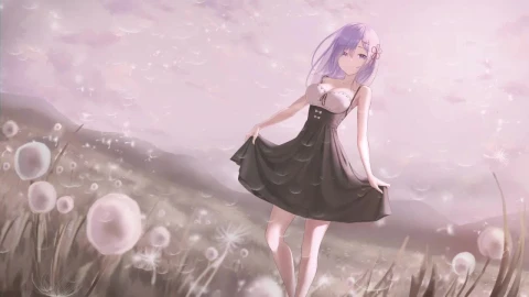 Rem In The Meadow Re Zero HD Live Wallpaper For PC - Free Live Wallpaper