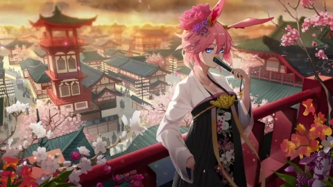 Yae Sakura Cherry Blossom Honkai Impact 3rd HD Live Wallpaper For PC - Free Live Wallpaper